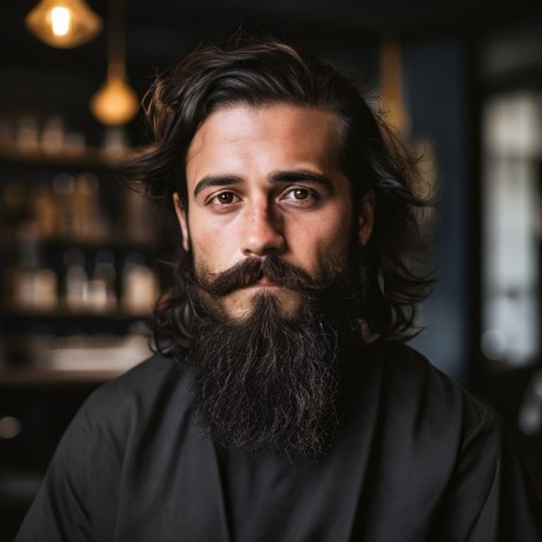 Cliente con pelo largo desordenado