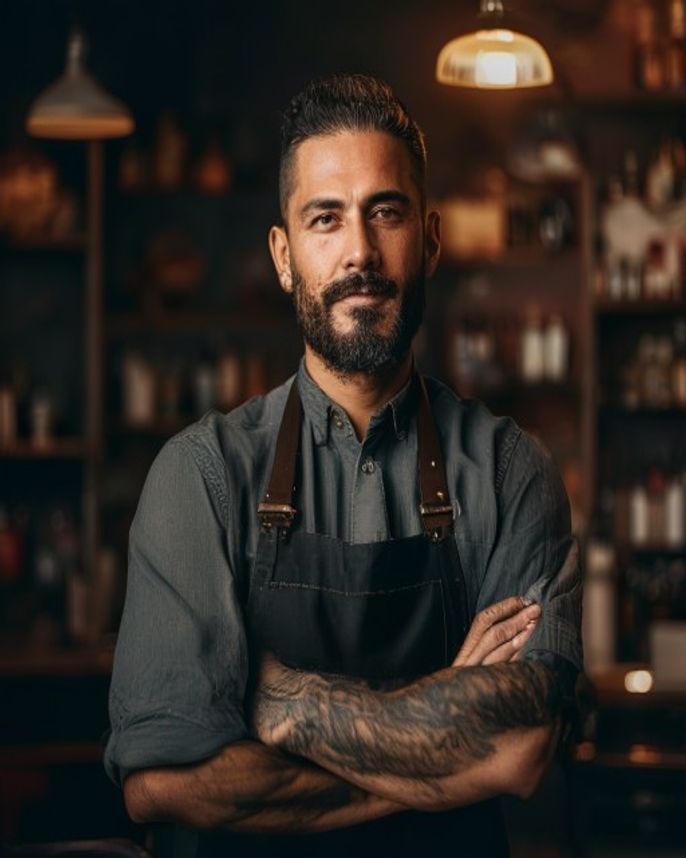 Retrato de Lucas Mendoza, Master barber en BarberHaus